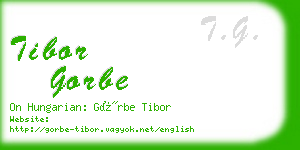 tibor gorbe business card